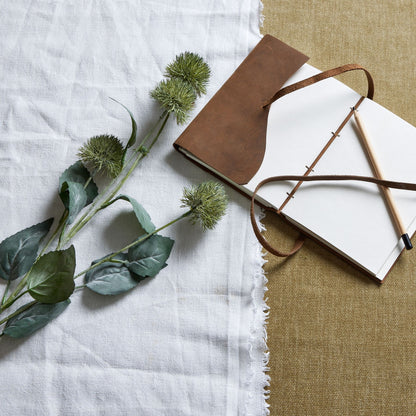 Set of 3 Artificial Flowers Thistle Globe Stems