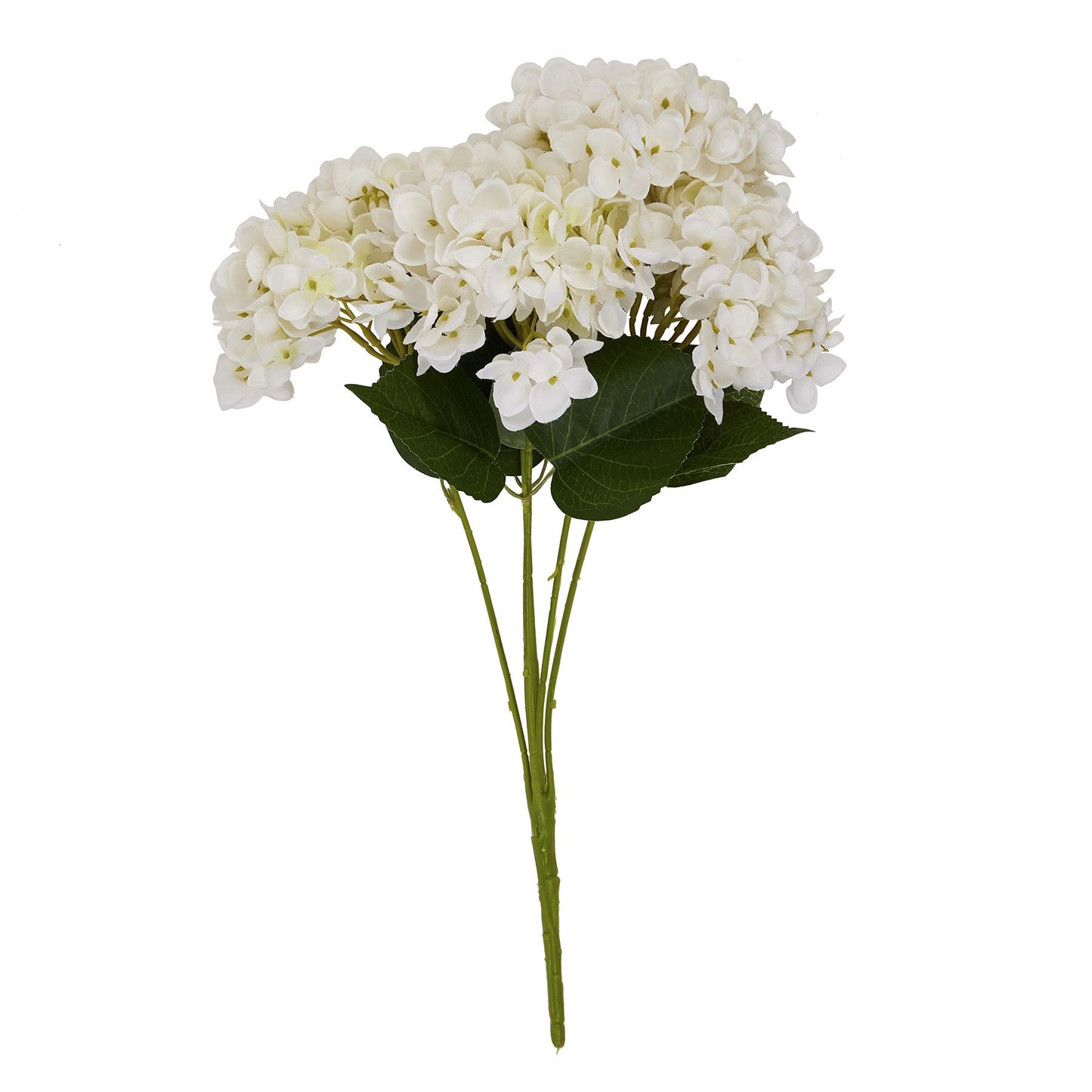 Set of 3 Artificial Flowers White Hydrangea Bunches
