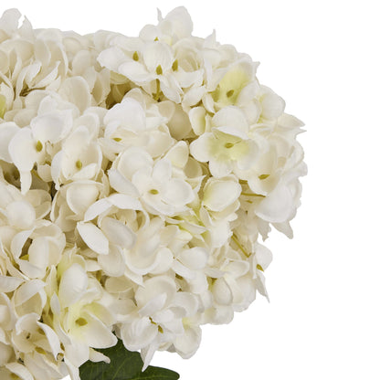 Set of 3 Artificial Flowers White Hydrangea Bunches