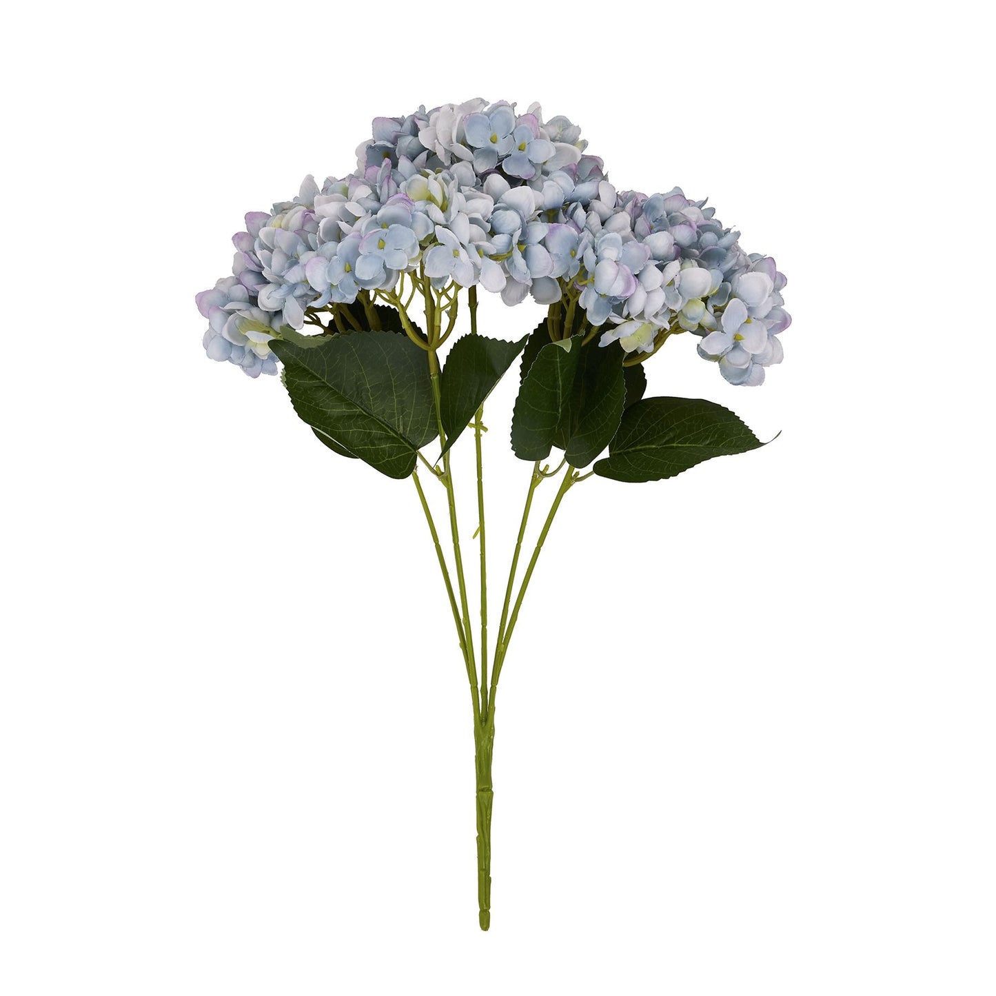 Set of 3 Artificial Flower Blue Hydrangea Stems (5 Heads per Stem)
