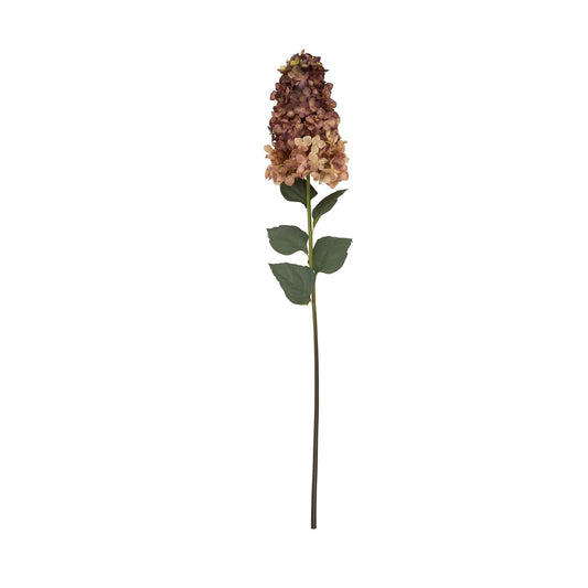 Set of 3 Artificial Flowers Burgundy Spear Hydrangea Stems
