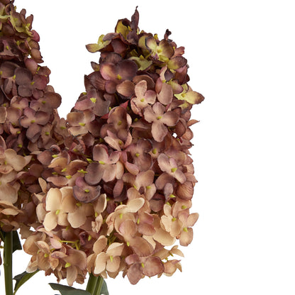 Set of 3 Artificial Flowers Burgundy Spear Hydrangea Stems