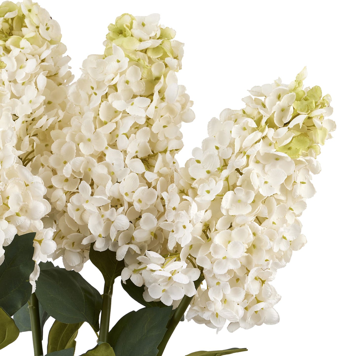 Set of 3 Artificial Flowers White Spear Hydrangea Stems