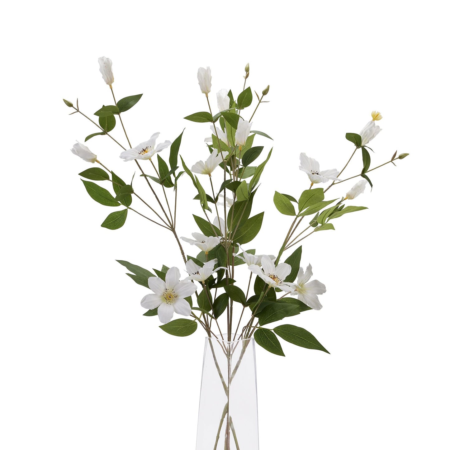Set of 3 Artificial Flower White Florida Clematis