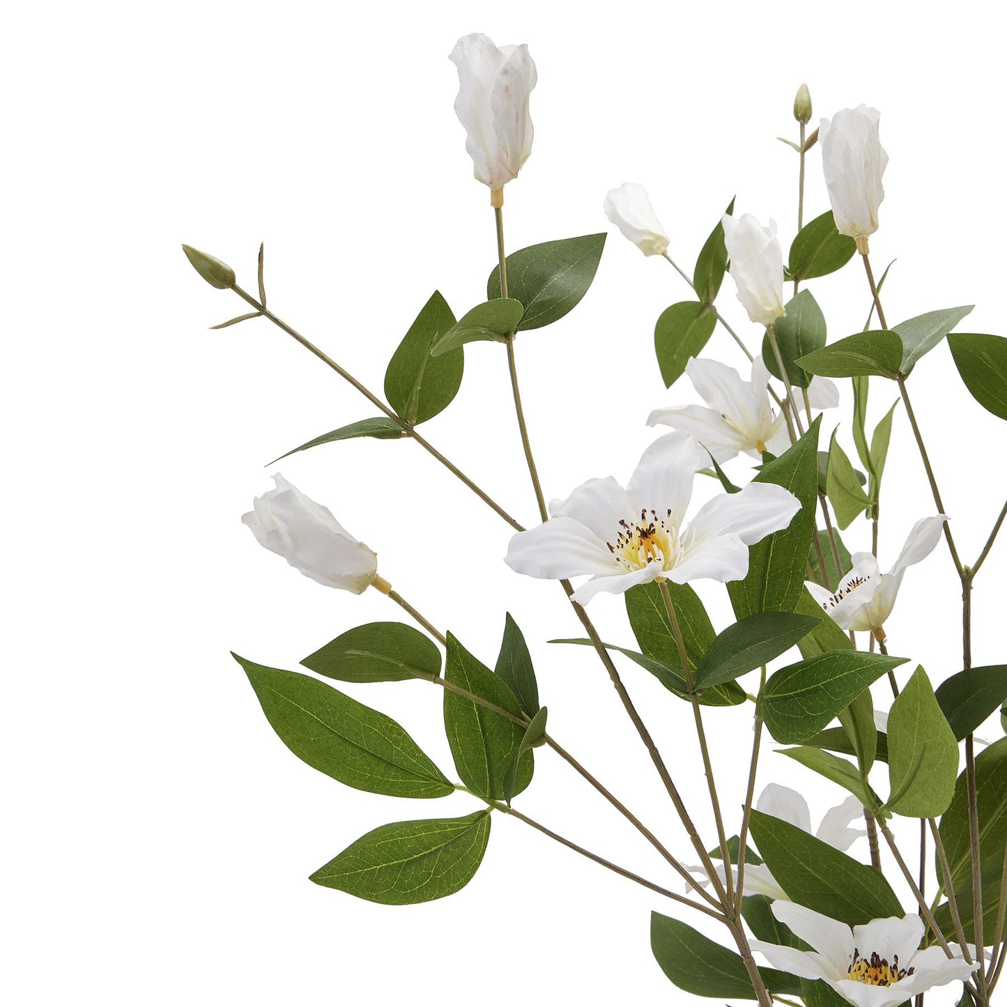 Set of 3 Artificial Flower White Florida Clematis