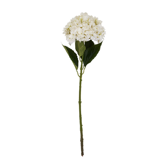 Set of 3 Artificial Flowers White Hydrangea Stems