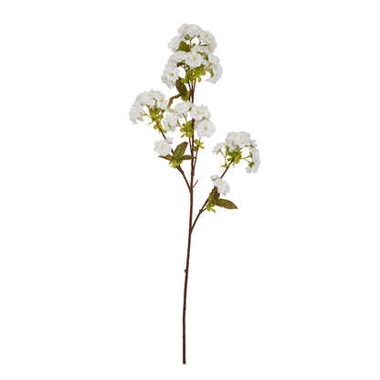 Set of 3 Artificial Flowers Tall White Blossom Stems