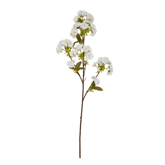 Set of 3 Artificial Flowers Tall White Blossom Stems