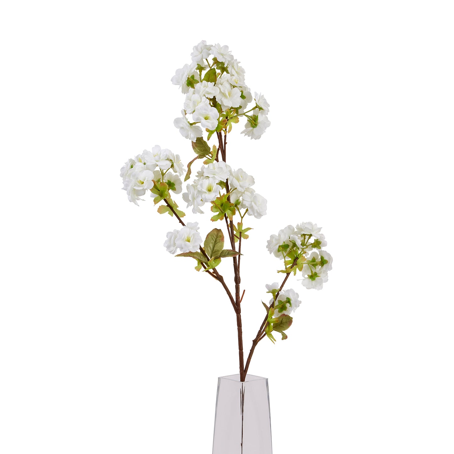 Set of 3 Artificial Flowers Tall White Blossom Stems
