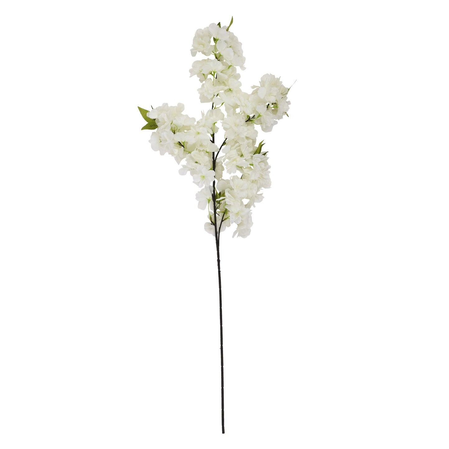 Set of 3 Artificial Flowers Large White Full Cherry Blossom Stems