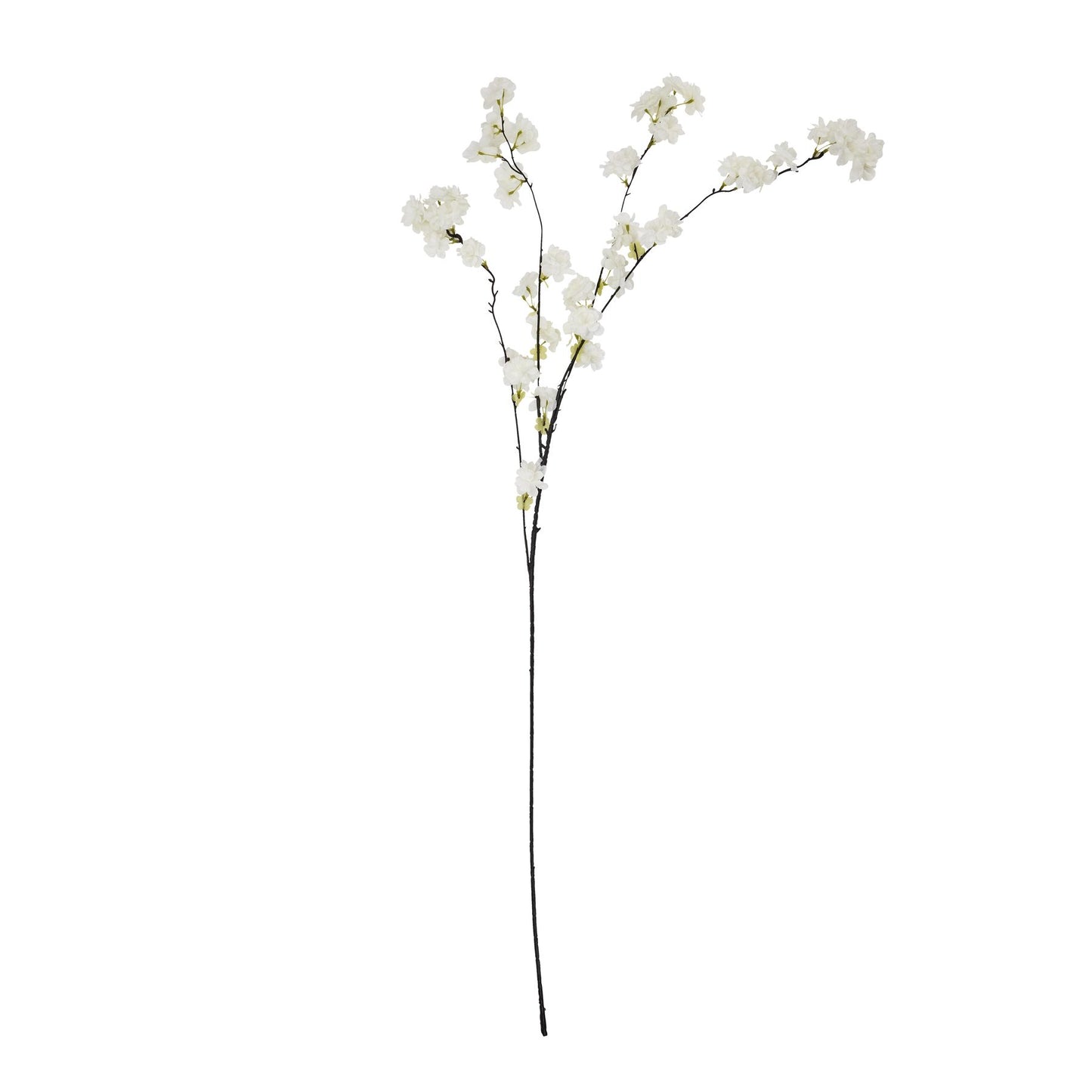 Set of 3 Artificial Flowers Large White Cherry Blossom Stems