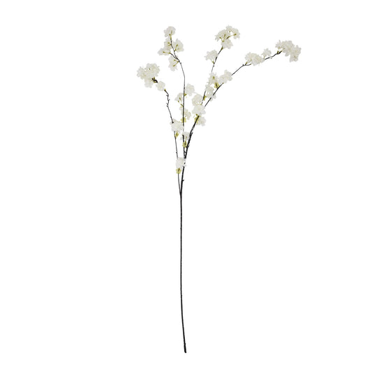 Set of 3 Artificial Flowers Large White Cherry Blossom Stems