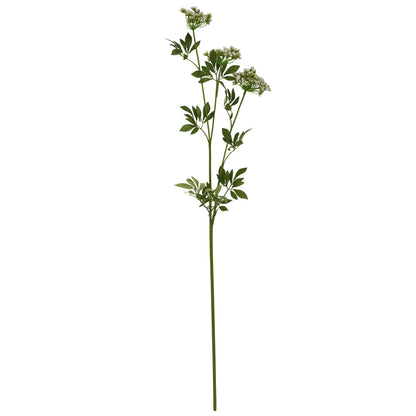 Set of 3 Artificial Flowers Faux White Cow Parsley Ammi