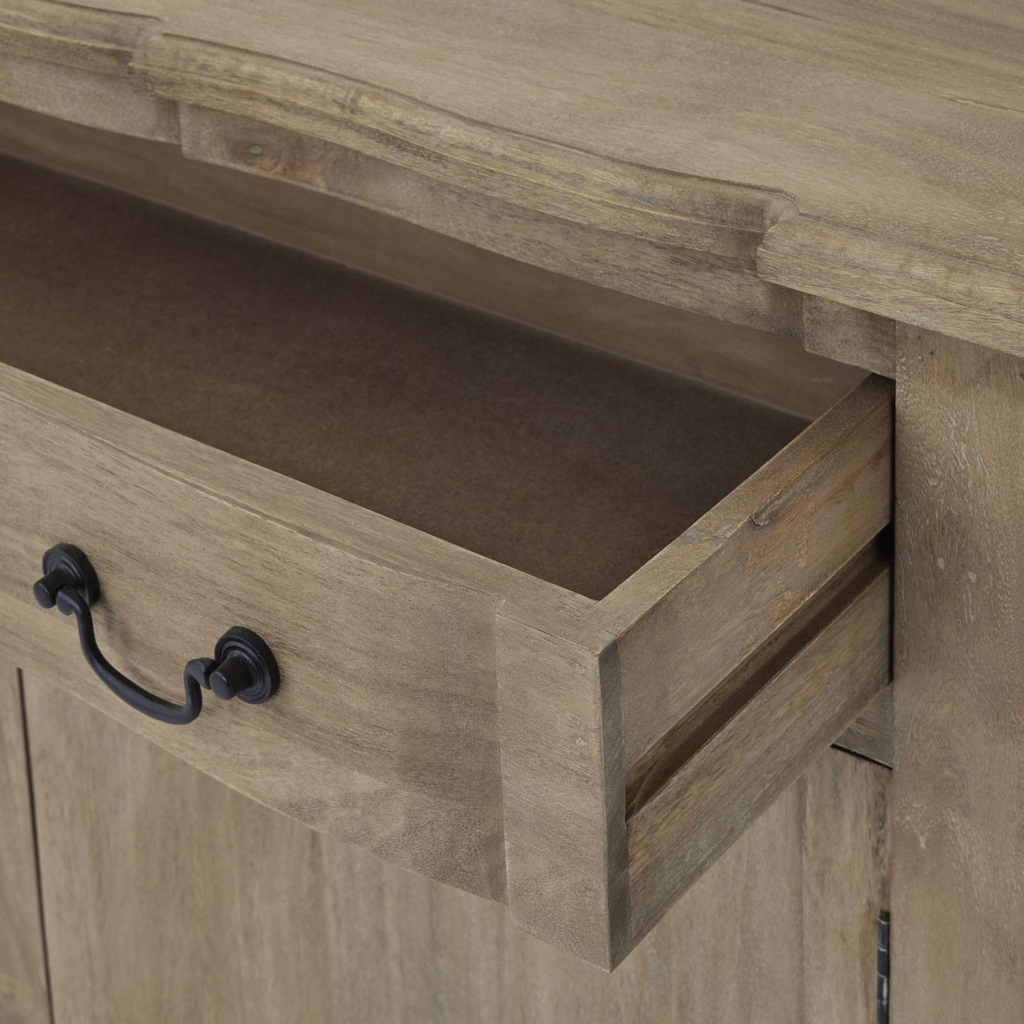 Ferrara Rustic Mango Wood Sideboard with Drawers and Cupboard Storage