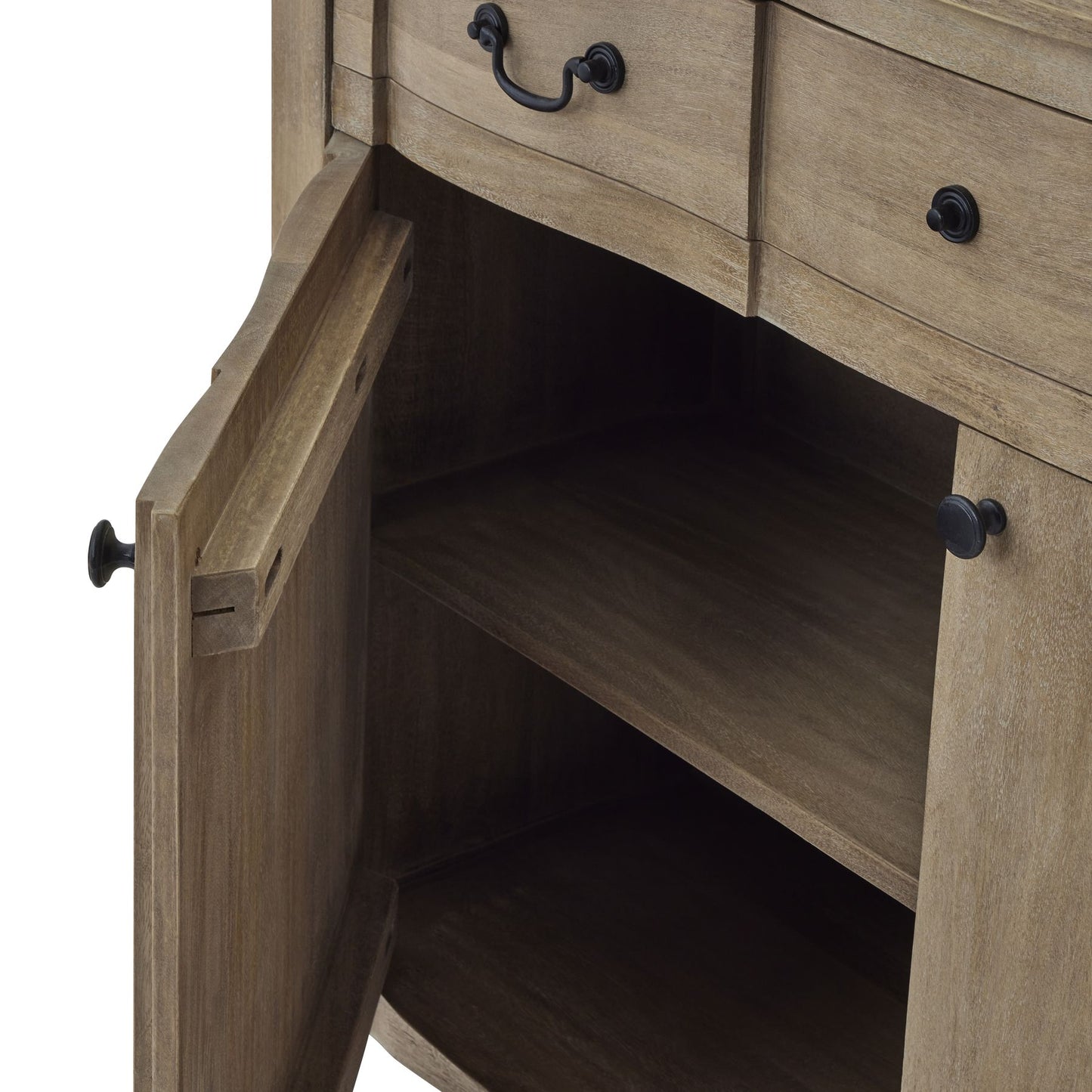Ferrara Rustic Mango Wood Sideboard with Drawers and Cupboard Storage