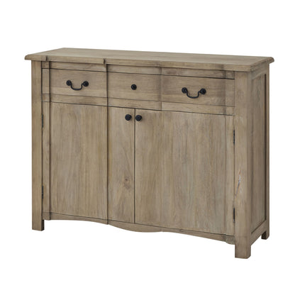 Ferrara Rustic Mango Wood Sideboard with Drawers and Cupboard Storage