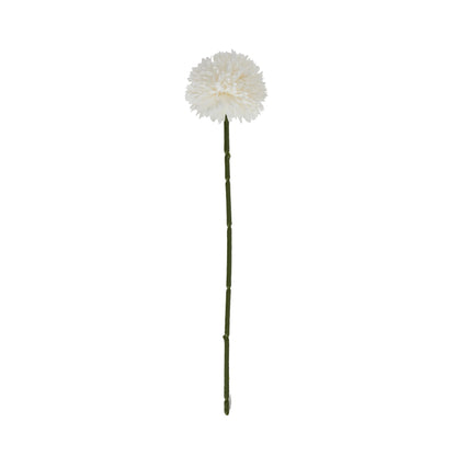 Set of 3 Artificial Flowers White Short Chrysanthemum Stems