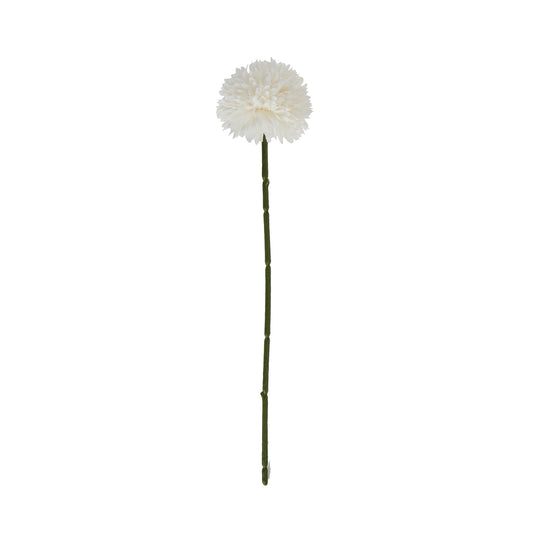 Set of 3 Artificial Flowers White Short Chrysanthemum Stems