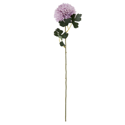 Set of 3 Artificial Flowers Light Purple Chrysanthemum Stemps