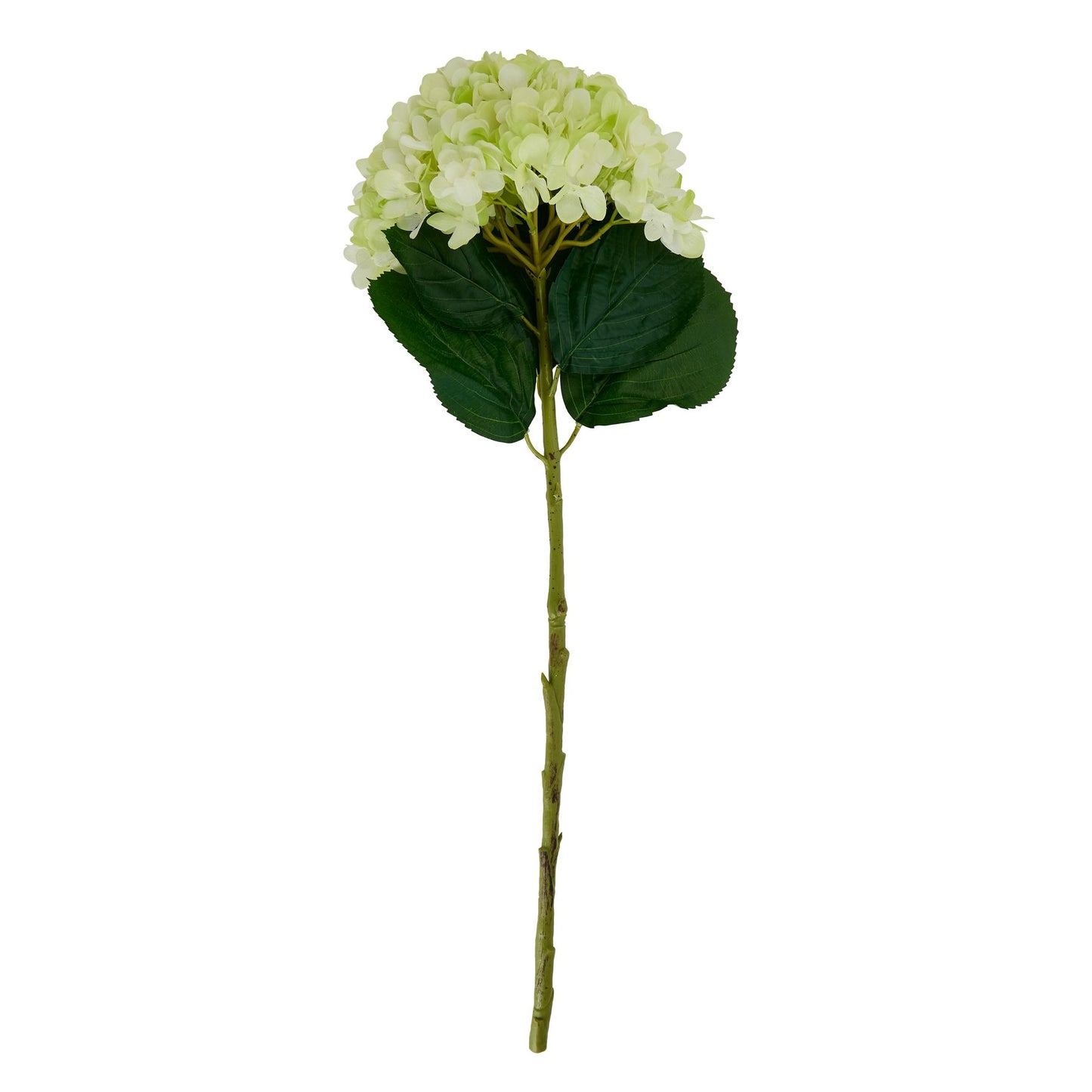Set of 3 Artificial Flowers Oversized Green Hydrangea Stems