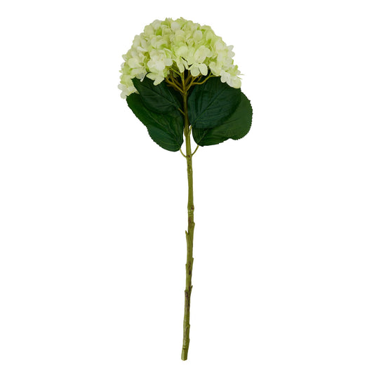 Set of 3 Artificial Flowers Oversized Green Hydrangea Stems