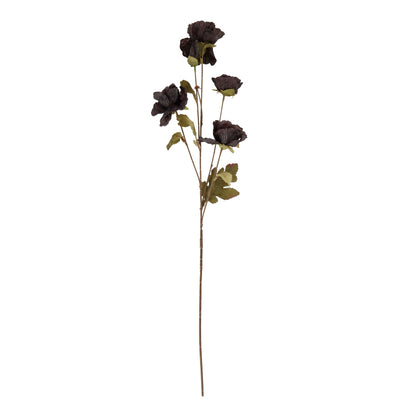 Set of 3 Artificial Flowers Tall Black Poppy Stems
