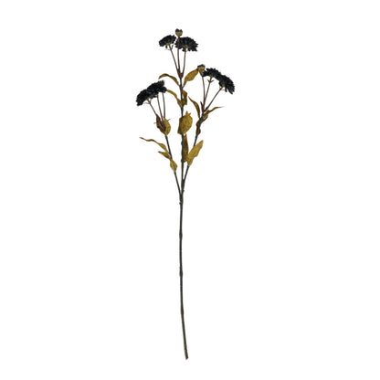 Set of 3 Artificial Flowers Black Chrysanthemum Stems
