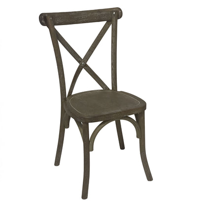 Sault Light Oak Cross Back Wooden Dining Chair