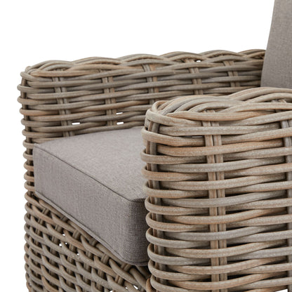 Sorrento Grey Wicker Outdoor Four Seater Set