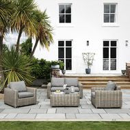Sorrento Grey Wicker Outdoor Four Seater Set