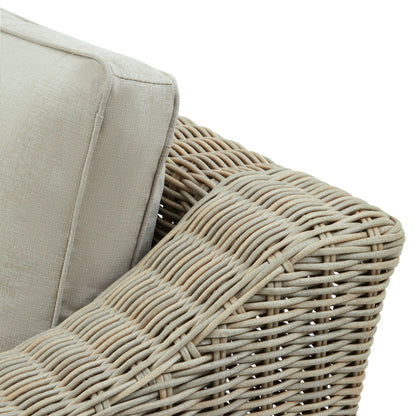 Thai Grey Wicker Chunky Outdoor Armchair