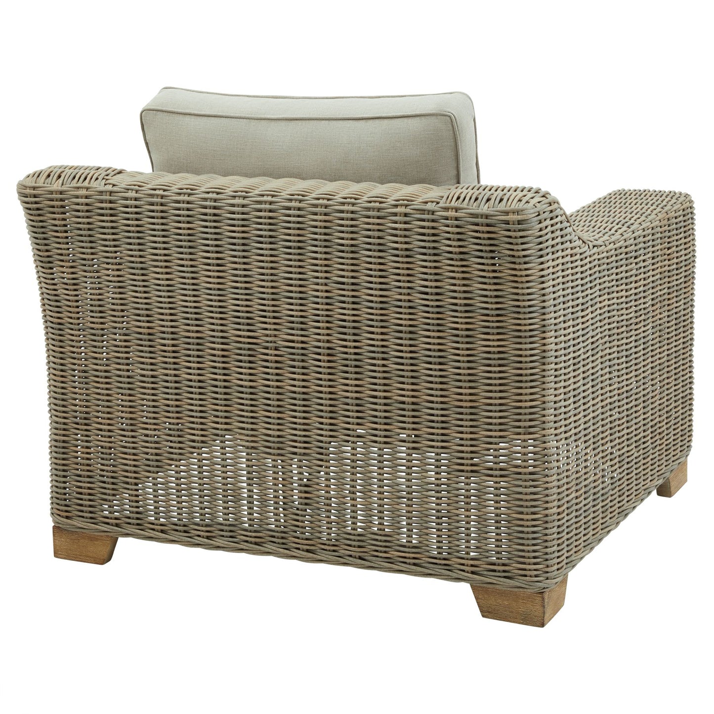 Thai Grey Wicker Chunky Outdoor Armchair