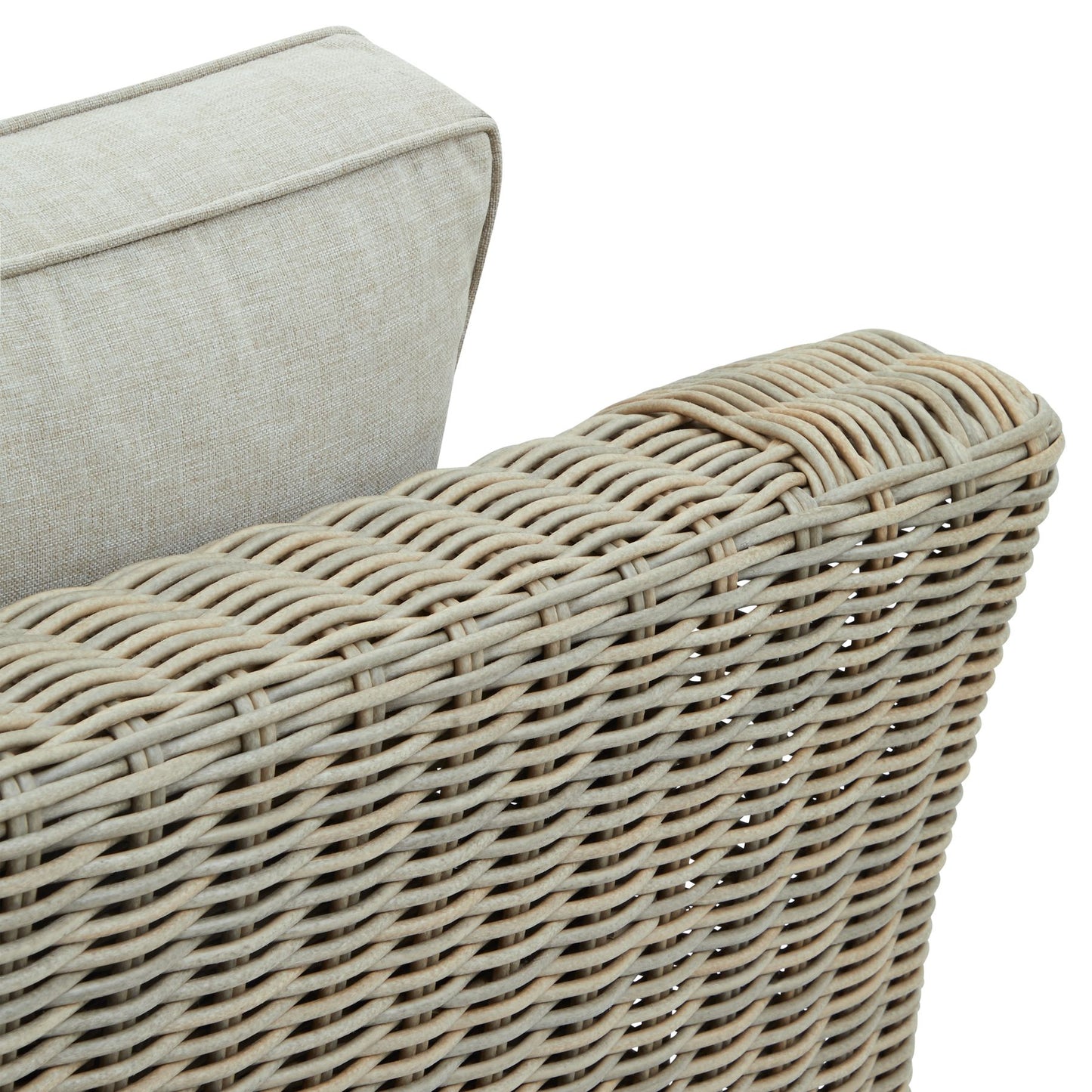 Thai Grey Wicker Chunky Outdoor Armchair