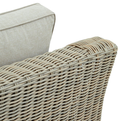Thai Grey Wicker Chunky Outdoor Armchair