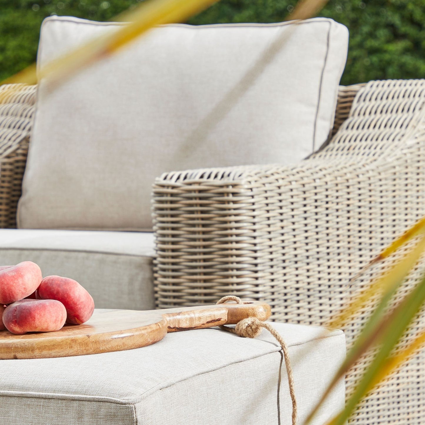 Thai Grey Wicker Chunky Outdoor Armchair