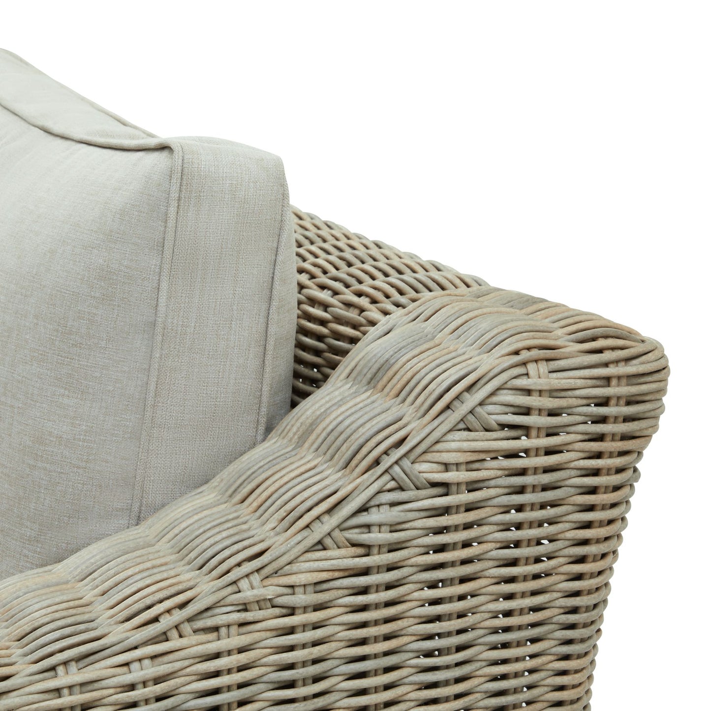 Thai Grey Wicker Outdoor Two Seater Sofa