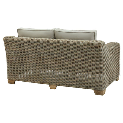 Thai Grey Wicker Outdoor Two Seater Sofa