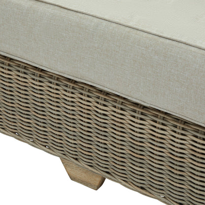 Thai Grey Wicker Outdoor Three Seater Sofa