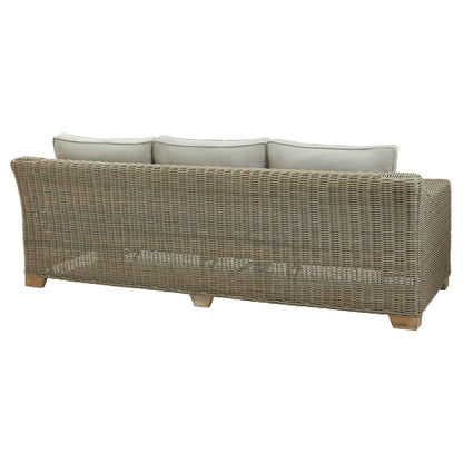 Thai Grey Wicker Outdoor Three Seater Sofa