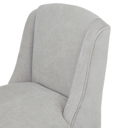 Parma Arched Warm Grey Upholstered Wooden Bar Stool Wooden Legs