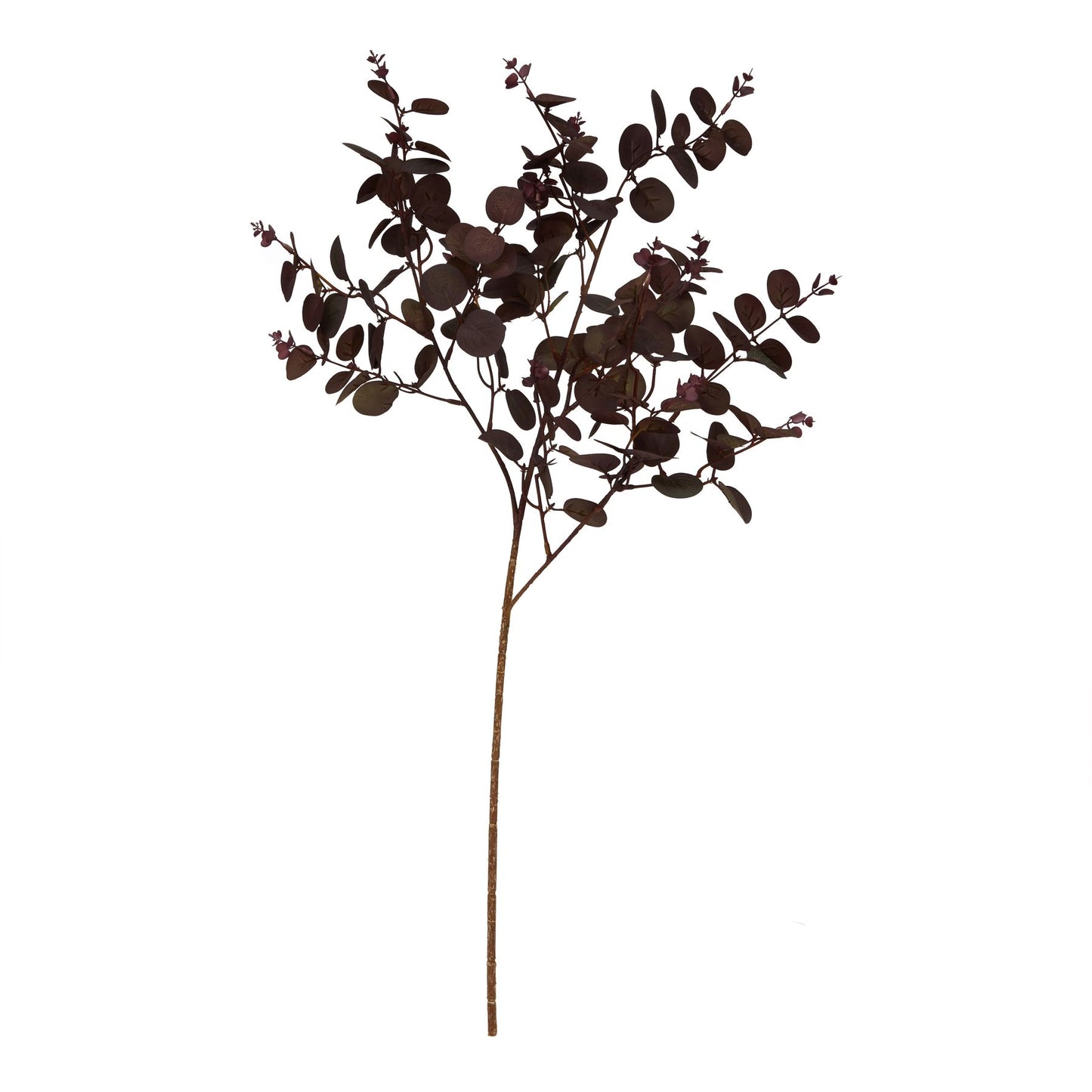 Set of 3 Artificial Flowers Burgundy Eucalyptus Branches