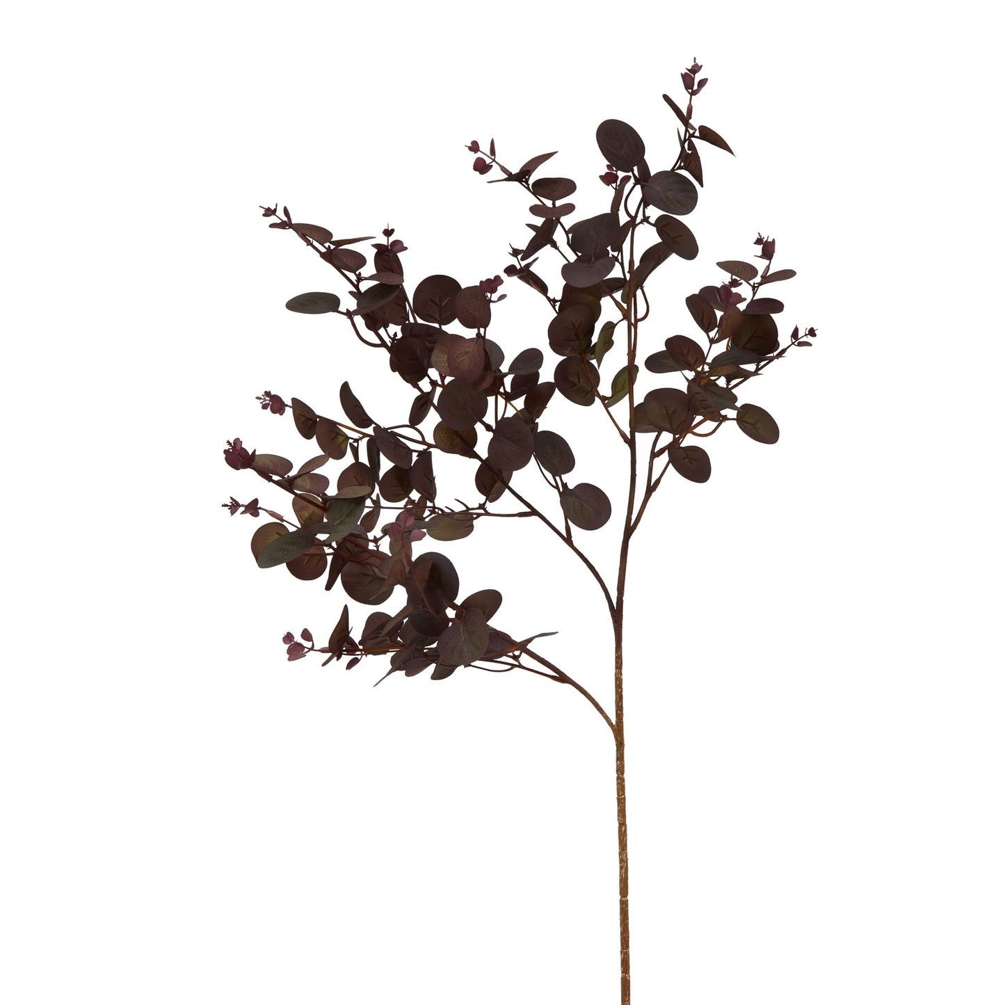 Set of 3 Artificial Flowers Burgundy Eucalyptus Branches