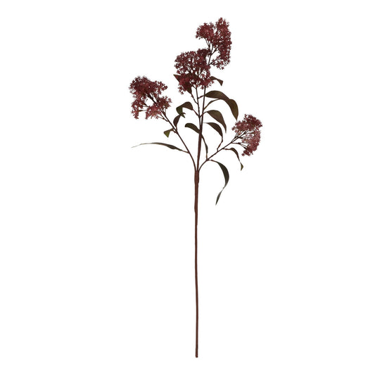 Set of 3 Artificial Flowers Medium Burgundy Smokebush Stems