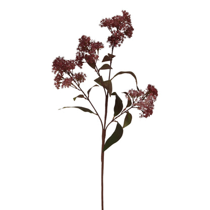 Set of 3 Artificial Flowers Medium Burgundy Smokebush Stems