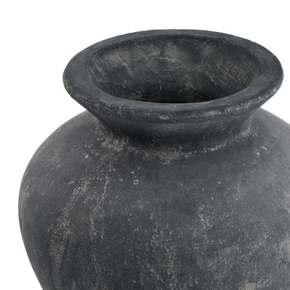 Stonefern Black Aged Stoneware Vase