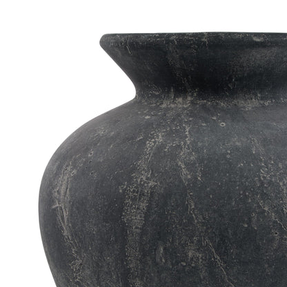 Stonefern Black Aged Stoneware Vase