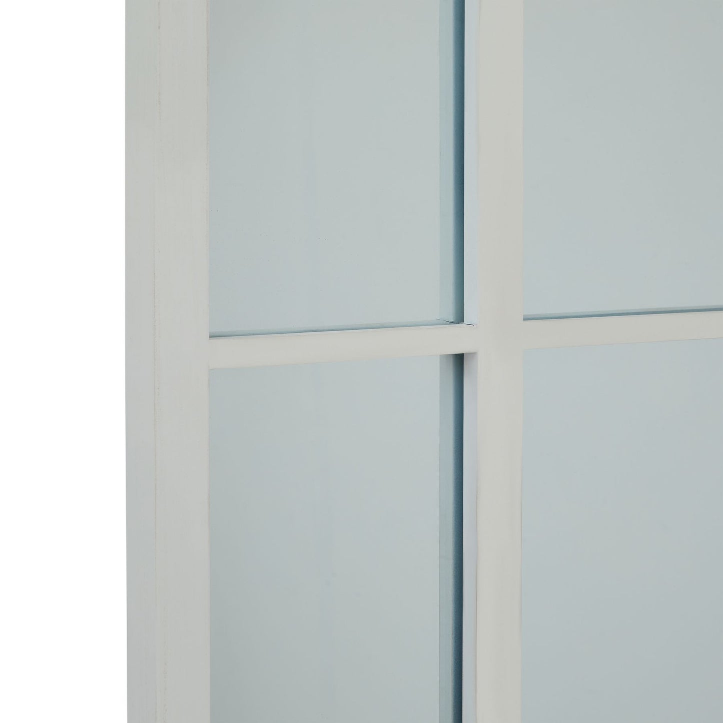 Large Tall Arch White Window Mirror