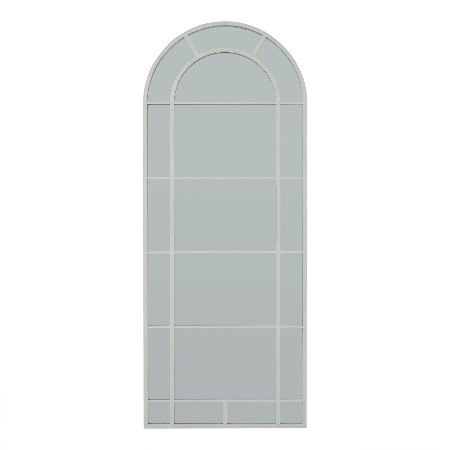 Large Tall Arch White Window Mirror