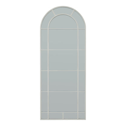 Large Tall Arch White Window Mirror