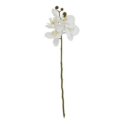 Set of 3 Artificial Flowers White Butterfly Orchid Stems